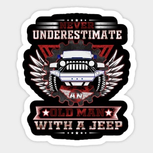 Never Underestimate An Old Man With A Jeep Sticker